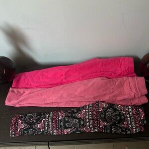 Toddler girls, three pack leggings, size 5/6